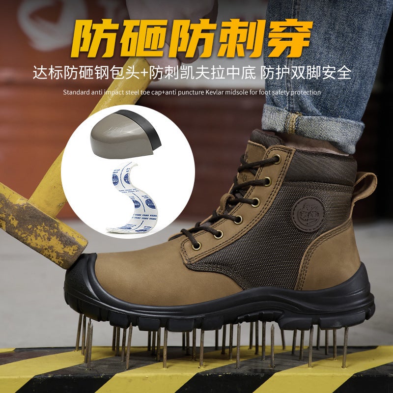 High-Top Tooling Safety Shoes European Standard Anti-Smashing And Anti-Thorn Waterproof Wear-Resistant Lightweight Safety Shoes - Image 4